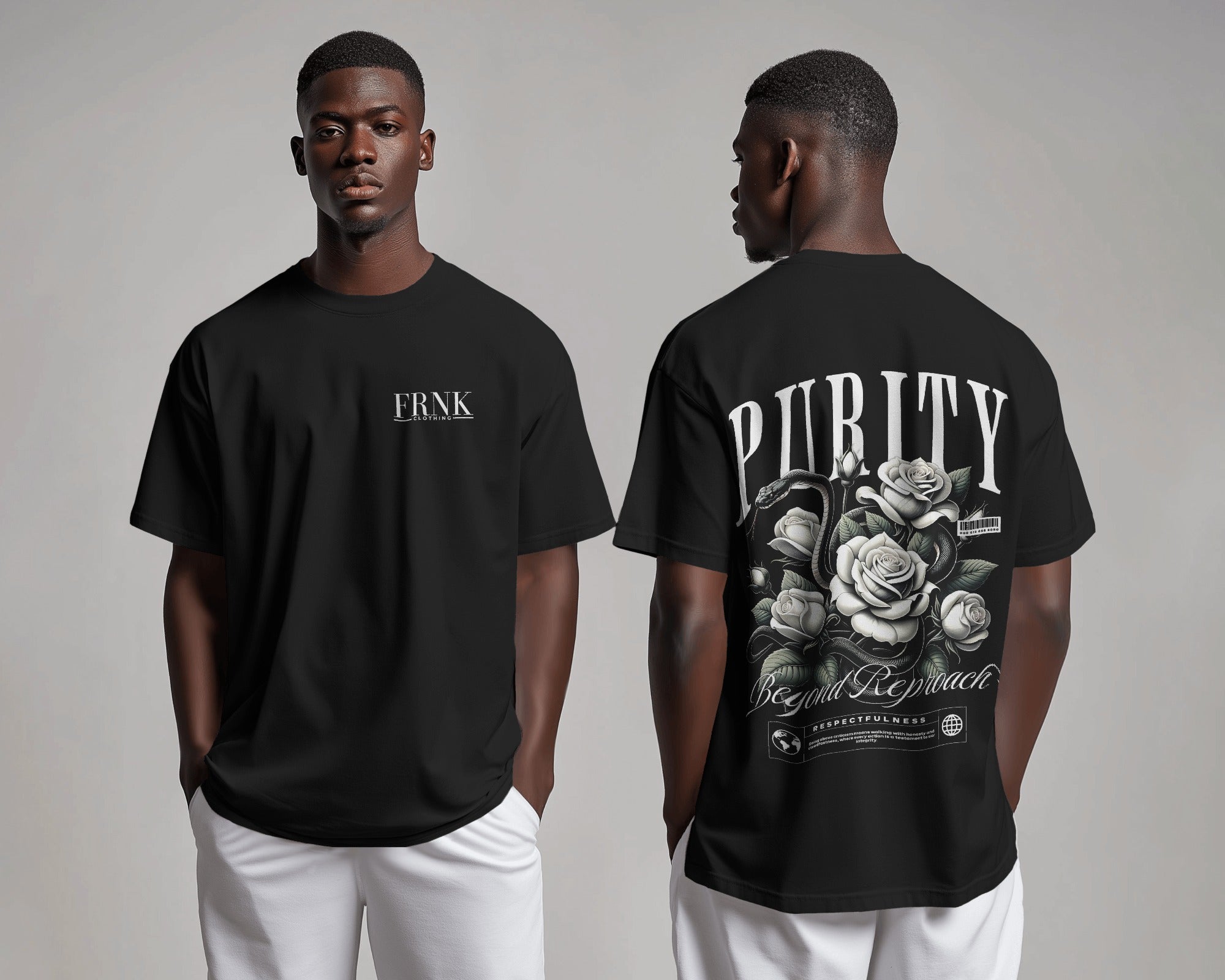 FRNK Oversized Unisex Graphic T-Shirt - Purity