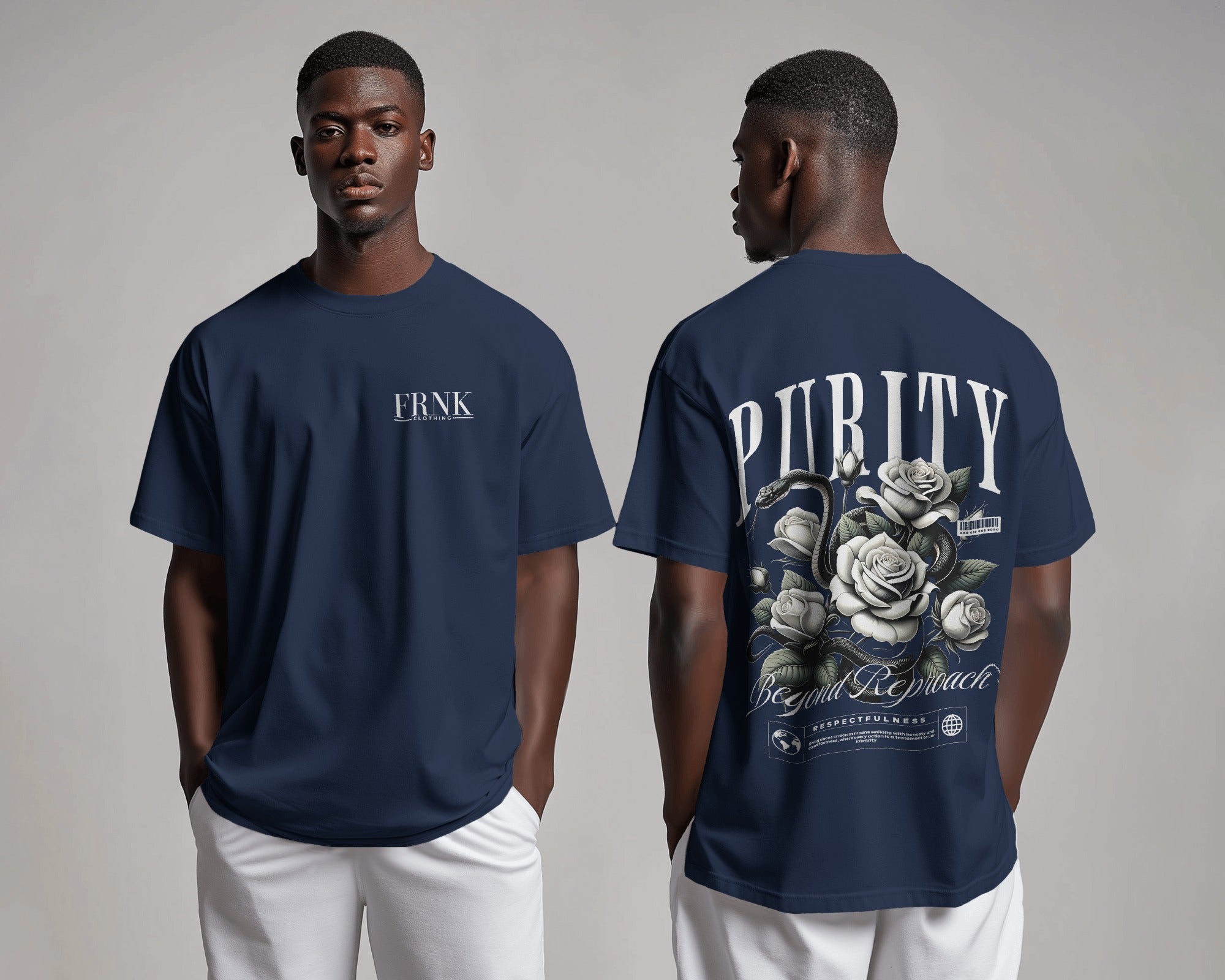 FRNK Oversized Unisex Graphic T-Shirt - Purity