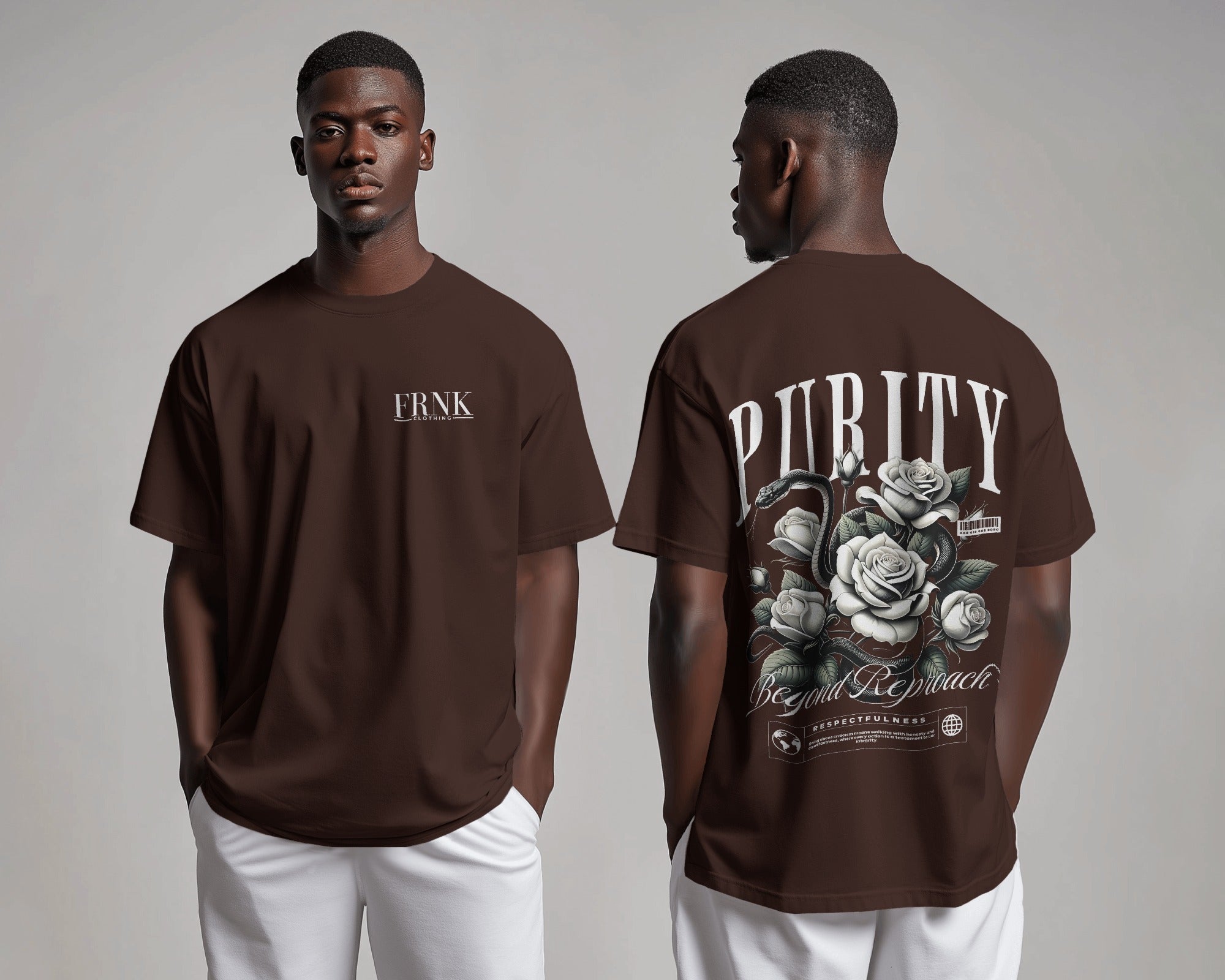 FRNK Oversized Unisex Graphic T-Shirt - Purity